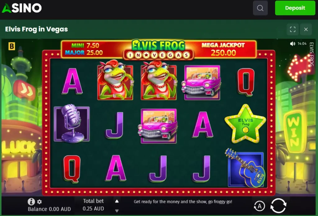 Asino Elvis Frog in Vegas